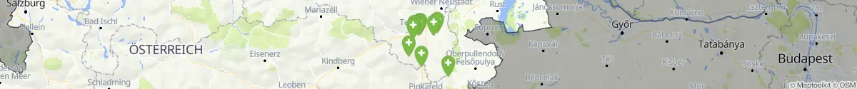 Kartenansicht für Apotheken-Notdienste in der Nähe von Kirchschlag in der Buckligen Welt (Wiener Neustadt (Land), Niederösterreich)